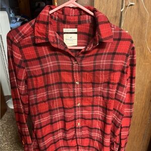 American Eagle Outfitters women’s Red Button Down Shirt